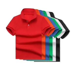 2023 New Style Summer Children Boys Polo T-shirts For Kids Bulk Blank Polo T-shirts Custom Logo Plain Kids Polo Shirts