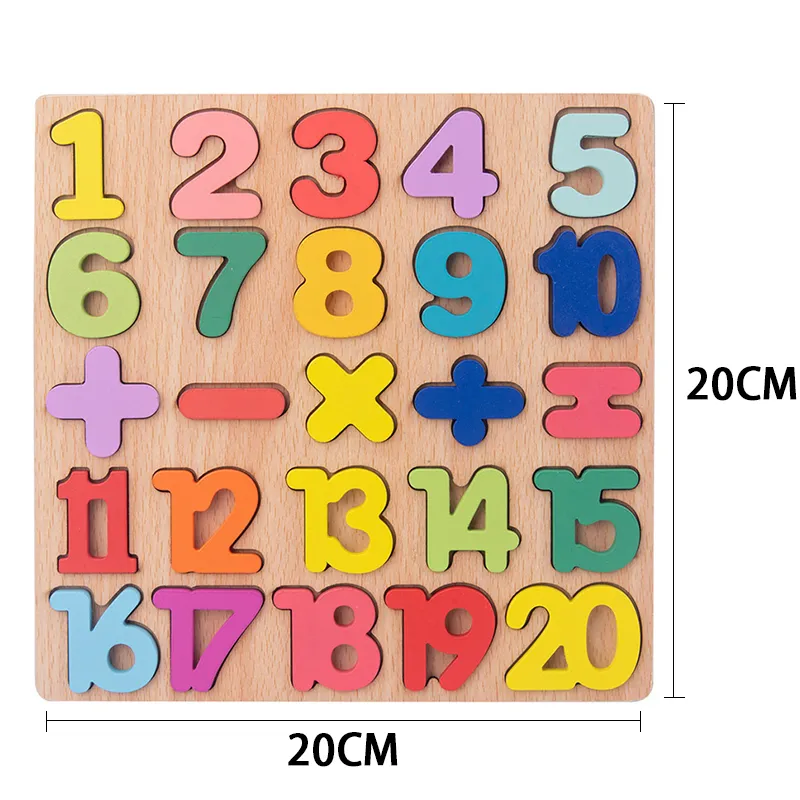 Montessori Children's 3D Wooden Puzzle Alphabet Number Shapes Puzzle Preschool Early Education Toys Matching Board Game Gifts - Image 6