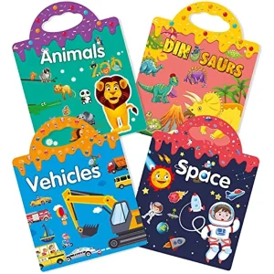 Reusable Sticker Book Cartoon DIY Puzzle Educational Cognition Learning Toys Cute Animal Stickers for Children Age 2-4 Gift