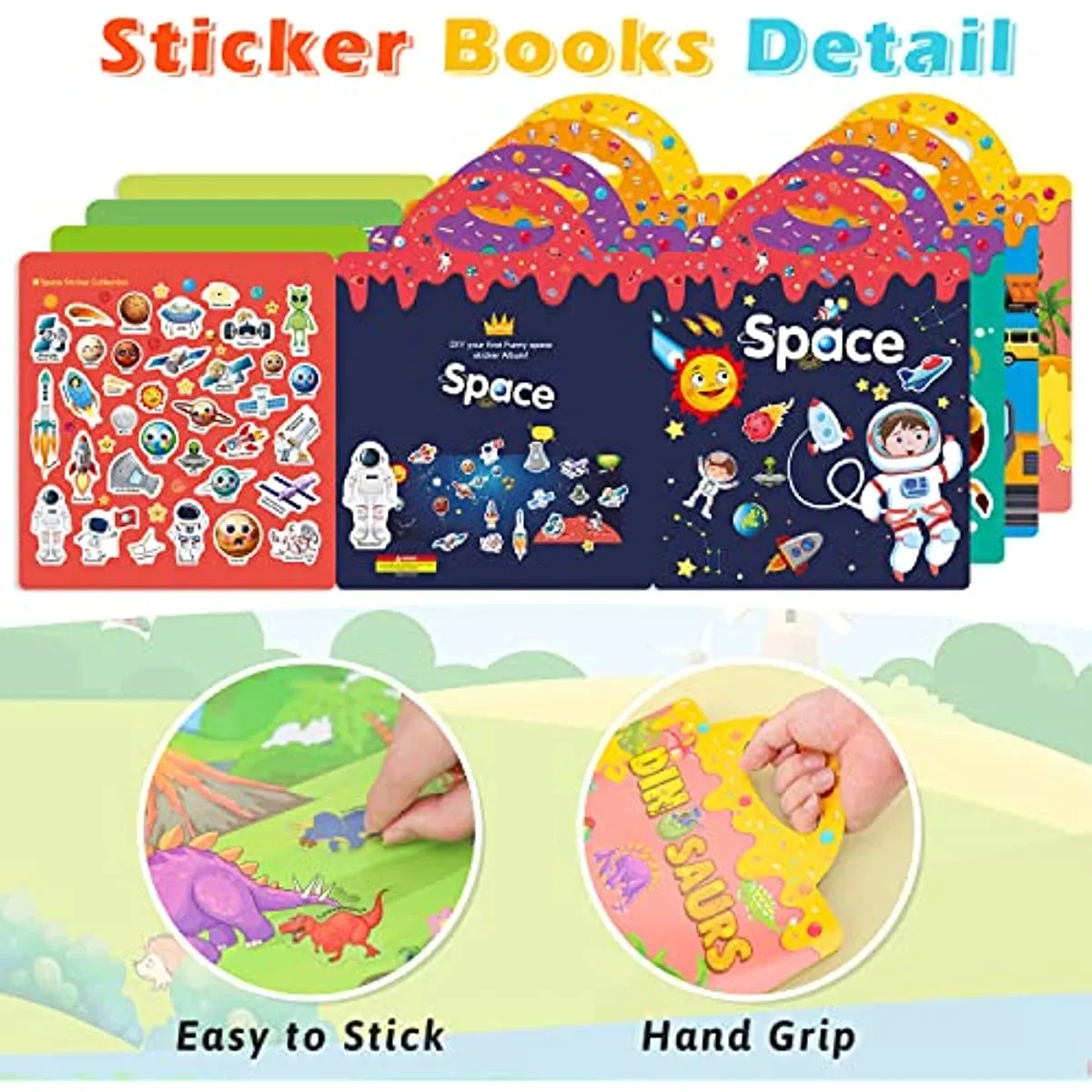 Reusable Sticker Book Cartoon DIY Puzzle Educational Cognition Learning Toys Cute Animal Stickers for Children Age 2-4 Gift - Image 5