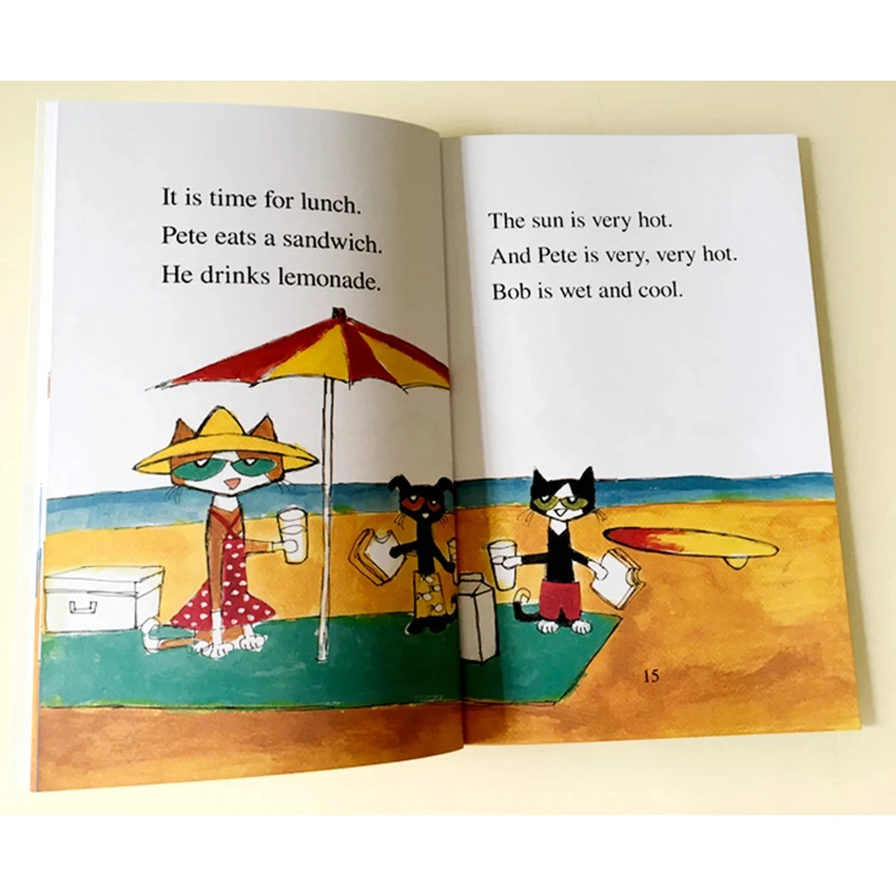 Pete The Cat Picture Books Kids Babies Famous Stories Learning English Stories Children's Book Set Bedtime Reading Gifts For Bab - Image 3