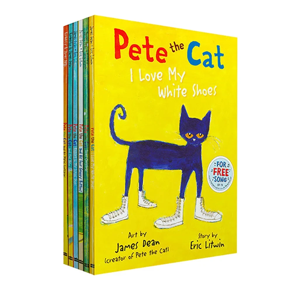 Pete The Cat Picture Books Kids Babies Famous Stories Learning English Stories Children's Book Set Bedtime Reading Gifts For Bab