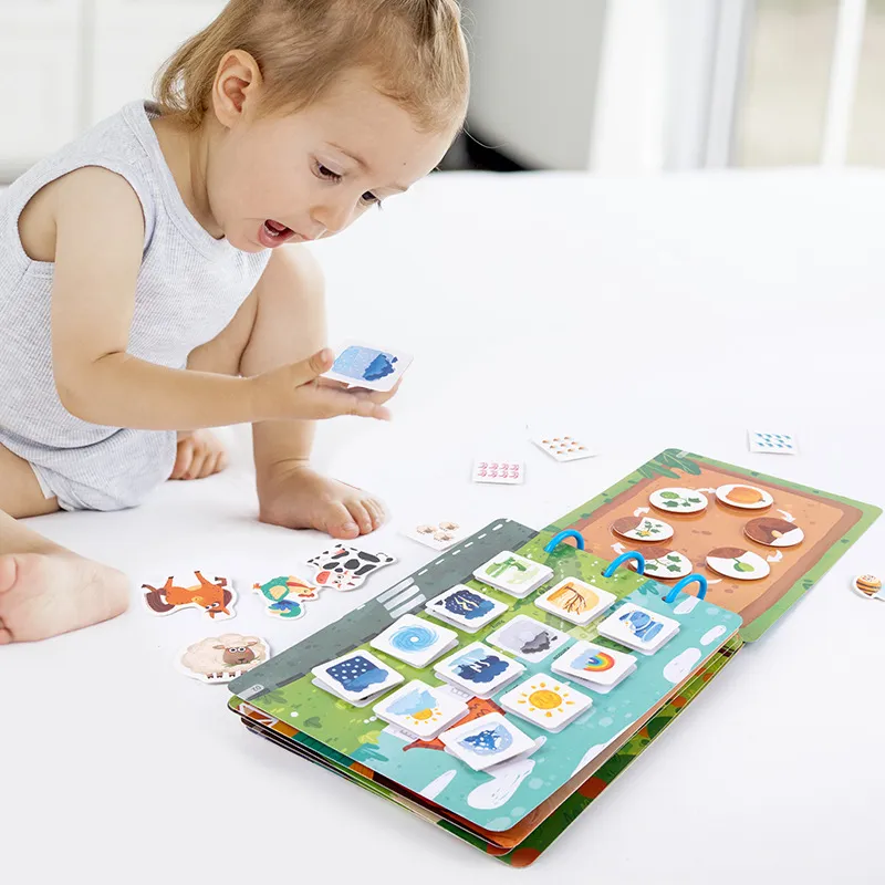Sticker Quiet Book Puzzles Game Educational Toys Kids Repeatedly Busy Card Paste Matching Cognition Baby Early Montessori Toy - Image 5